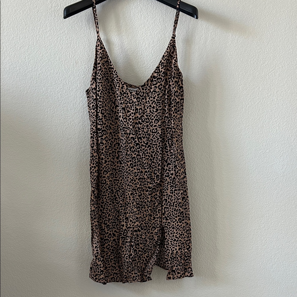 Reformation leopard print mini dress
